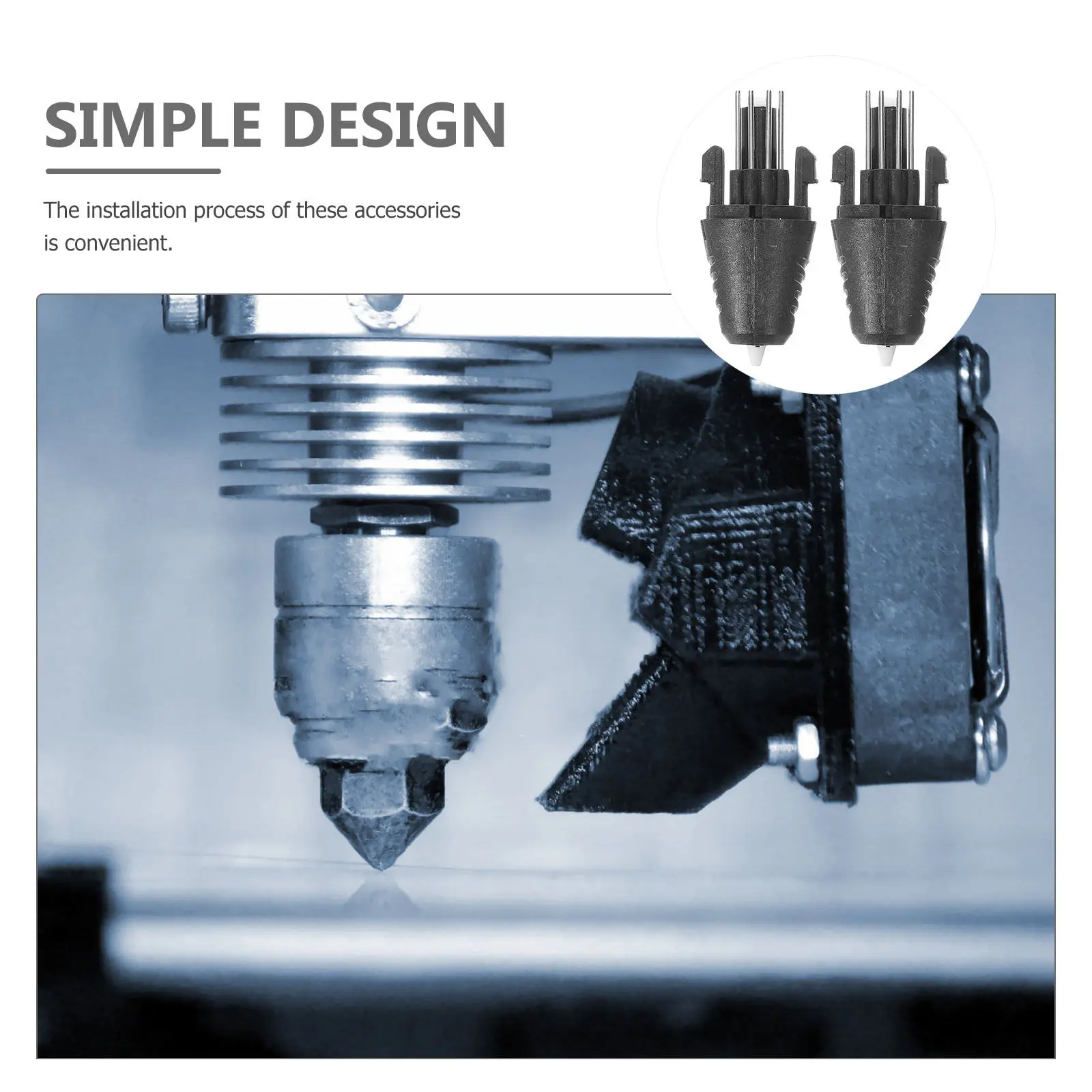 

2 Pcs Printer Pen Accessory Accessorie Printing Head Nozzles Extruder Heads Replacement Kit