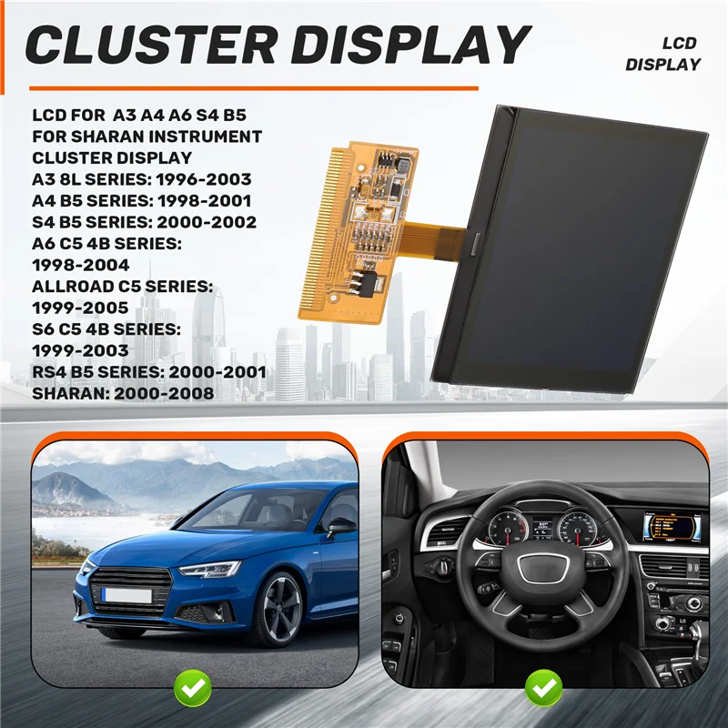 A45F-Lcd สําหรับ A3 A4 A6 S4 B5 สําหรับ Vw Sharan Cluster Display