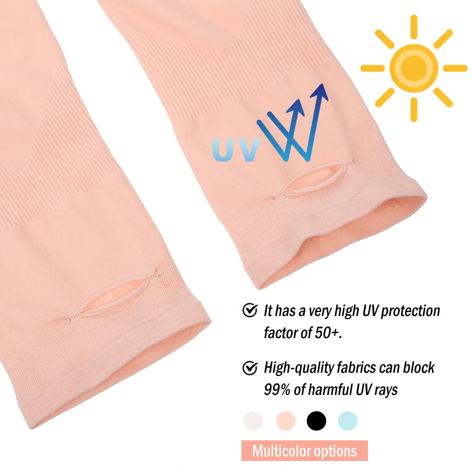 4-ペアのアームカバー-日よけ冷却スリーブ-ナイロン-スパンデックス-uv-保護-軽量-快適-アウトドア-スポーツ-夏用