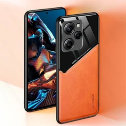 For Xiaomi Poco X5 Pro 5G Back Leather Cover F5 M3 X4 X3 F3 Pro Shockproof Coque F4 Gt X3 NFC M5 M5S C40 Case Car Magnetic