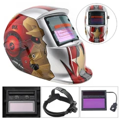 Solar automatic darkening welding head-mounted adjustable welding helmet argon arc welding helmet Multi-functional Equipment