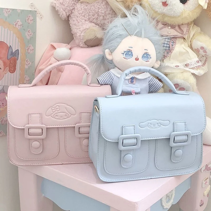 Sanrio Messenger Bags Cinnamoroll Handbag Cute Tote Bag For Women Cartoon My Melody Shoulder Crossbody Birthday Christmas Gift