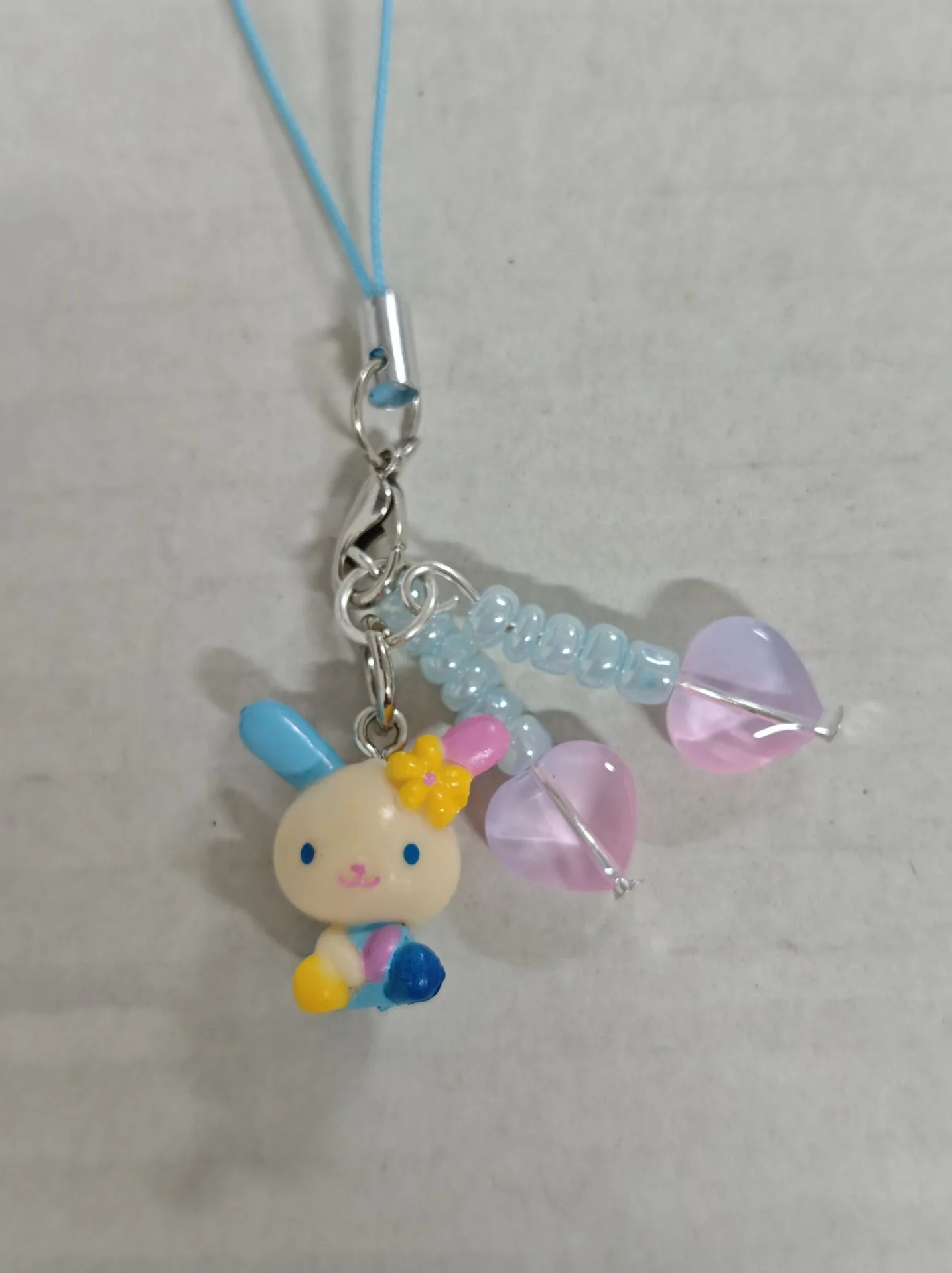 Bonito usahana cereja contas cinta grânulo chaveiro mascote chaveiro titular do telefone móvel corrente saco pingente brinquedo presentes