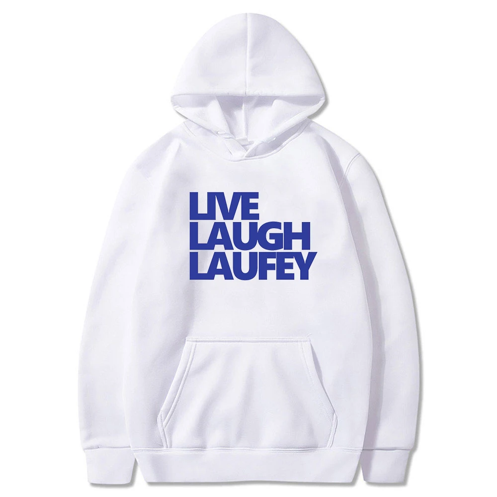 

Laufey Live Laugh Hoodie Fashion Long Sleeve Streetwear Men Women Hooded Sweatshirt 2023 New Fashion Clothes