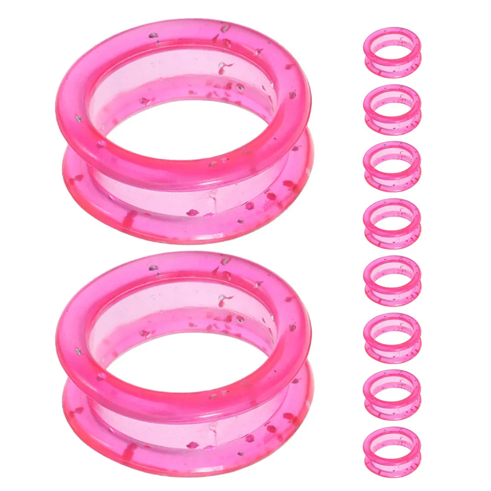 10Pcs Silicone Finger Protector Rings Hairdressing Grooming Shears Thumb Inserts Finger Rings Scissor Accessories Colorful Grip