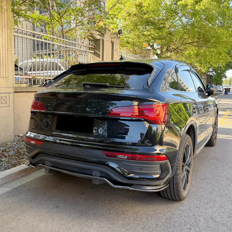 For Audi Q5 FY Sportback Sline 2021-2025 Car Rear Bumper Diffuser Spoiler Splitter Black Body Kit Exterior Tuning Accessories