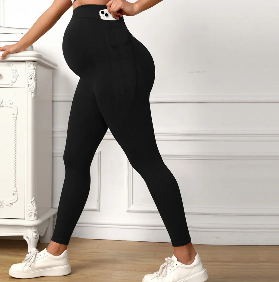 Maternity Leggings Over The Belly Buttery Soft Casual Leggings for Women Non-See-Through Yoga Pants Tights