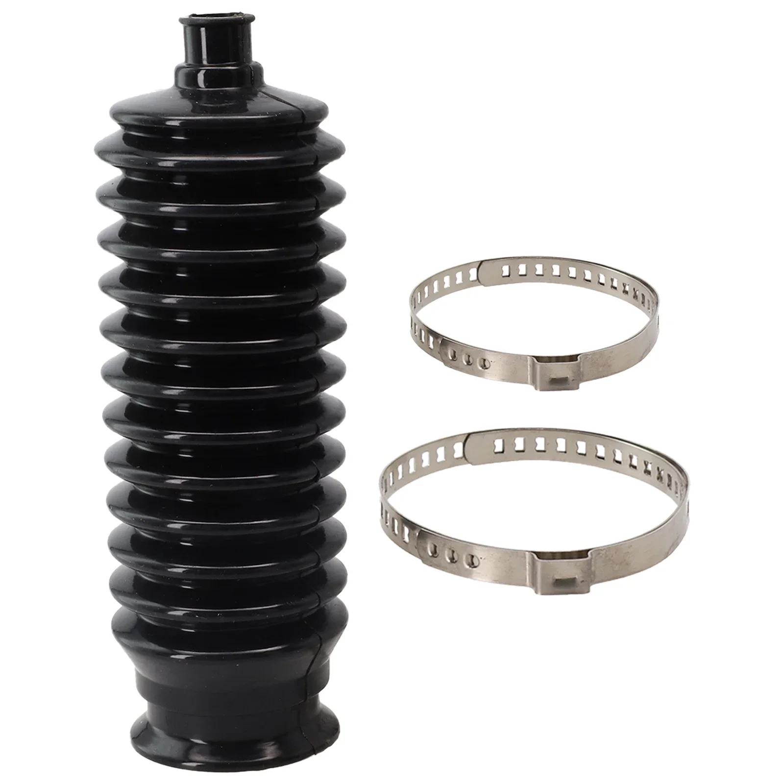 

Bellows Boot Gaiter Pinion Boots Accessories Black Easy To Install Part Replacement Silicone+Metal Steering Rack New