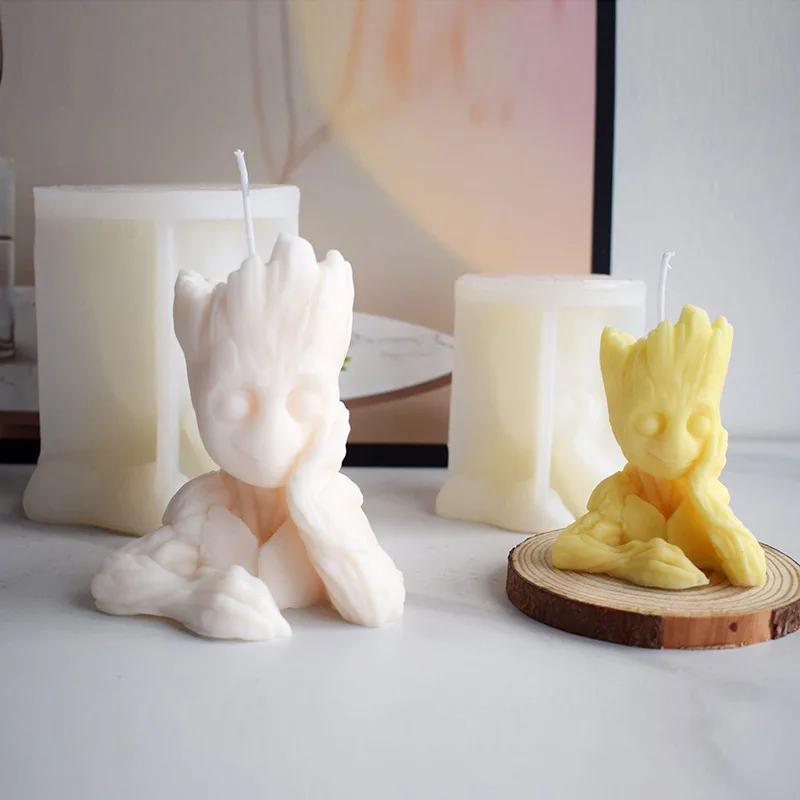 

Tree Man Gromit Candle Silicone Mold DIY Stereo Little Boy Candle Mould Aromatherapy Plaster Home Decoration Mold Wedding Gift