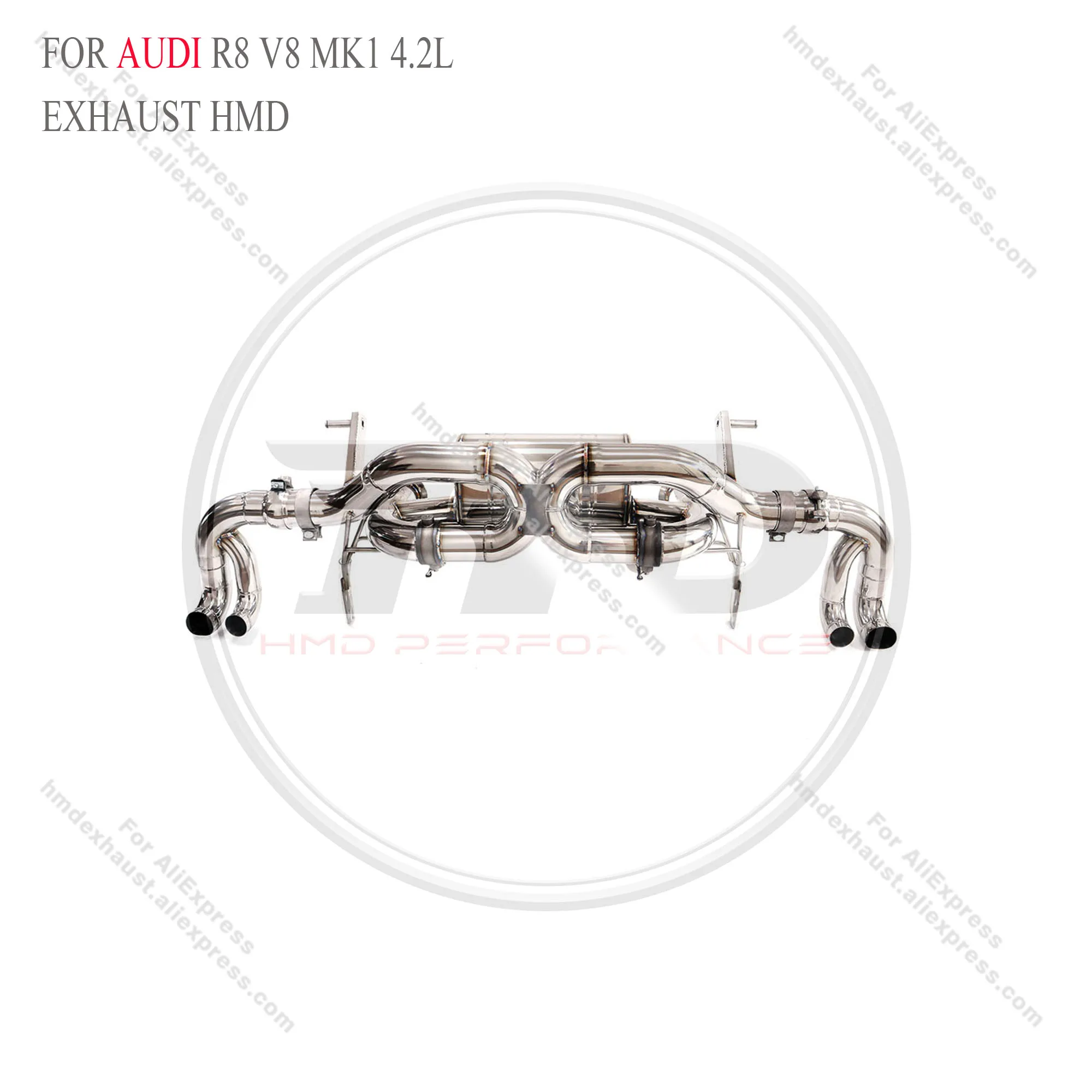

Stainless steel catback for Audi R8 V8 MK1 4.2L with valve HMD Exhaust System Performance Quality certification
