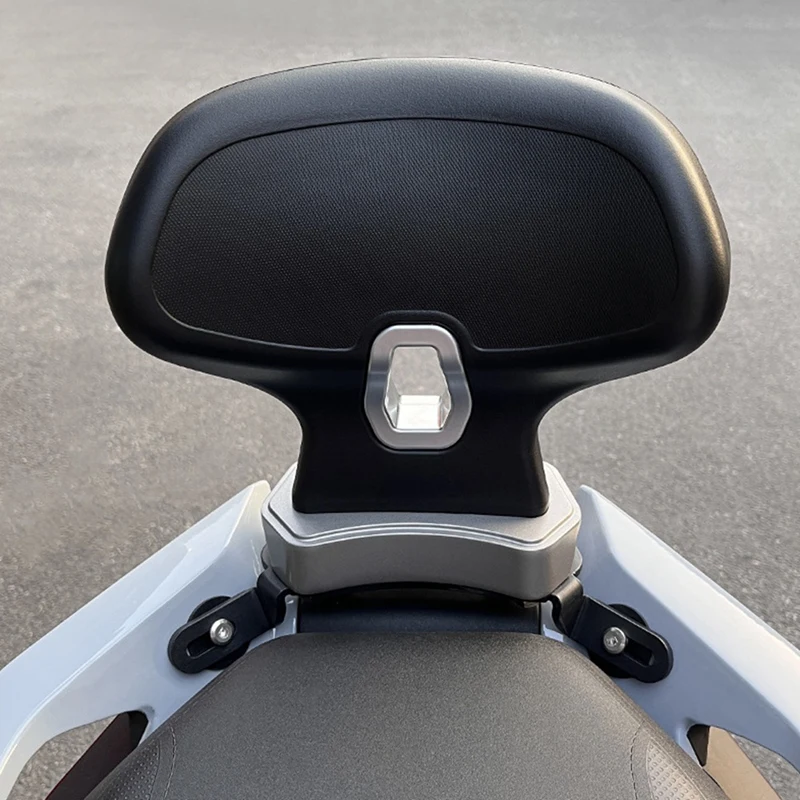 مسند ظهر للدراجة النارية تعديل مسند ظهر للركاب الخلفي وسادة دعم الخصر لـ 368G 368G 368-G أسود وفضي