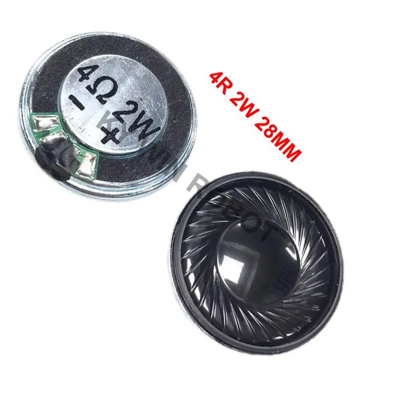 2pcs/lot New Ultra-thin Mini speaker 4 ohms 2 watt 2W 8R speaker Diameter 28MM 2.8CM thickness 5MM