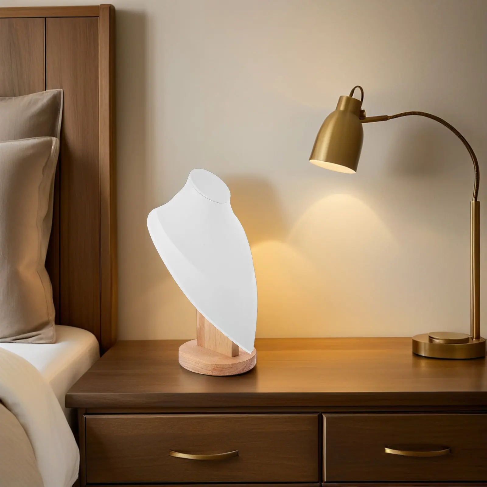 

Mannequin Jewelry Display Stand Necklace Holder Organizer Hanging Jewelry Rack Compact Countertop Display for Store Decoration