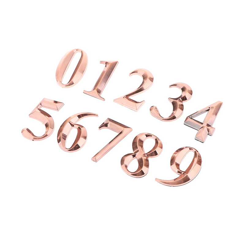 1 pz altezza 5cm bronzo casa adesivo indirizzo porta etichetta moderna numero civico digitale 0-9 Hotel appartamento porta piatto