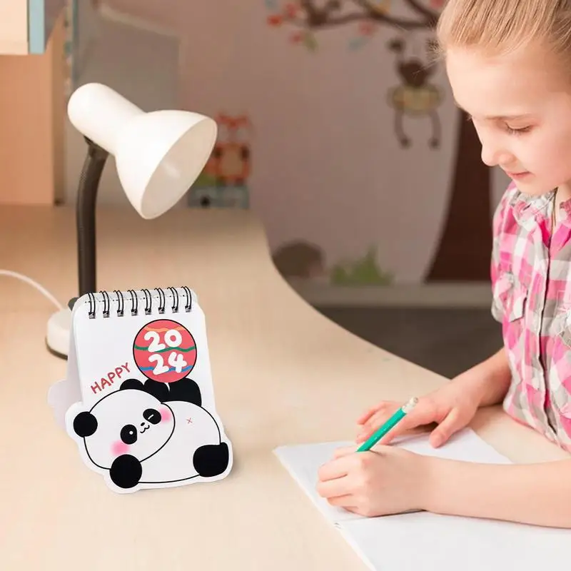 Mini Desk Calendar 2024 18 Months Monthly Calendar June 2023 Dec 2024 Small Calendar With Cute Pandas Design Portable Desktop