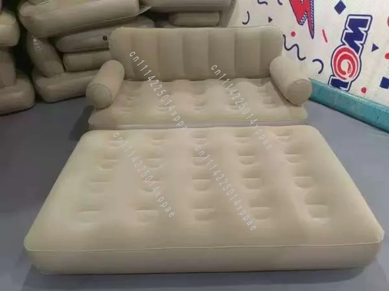 For 2 Persons Outdoor Inflatable Foldable Sofa Bed Camping Air Mattress Waterproof Dual Use