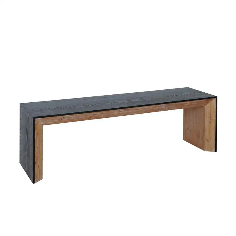 59in Wood Bench - Rustic & Contemporary Style for Home Decor and Outdoor Use