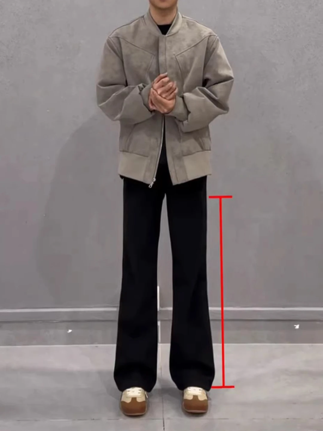 

Bla Straight Leg Men's Trousers Winter Slimming Drapey Micro Flared Pants Cleanfit Casual Straight Leg Trousers