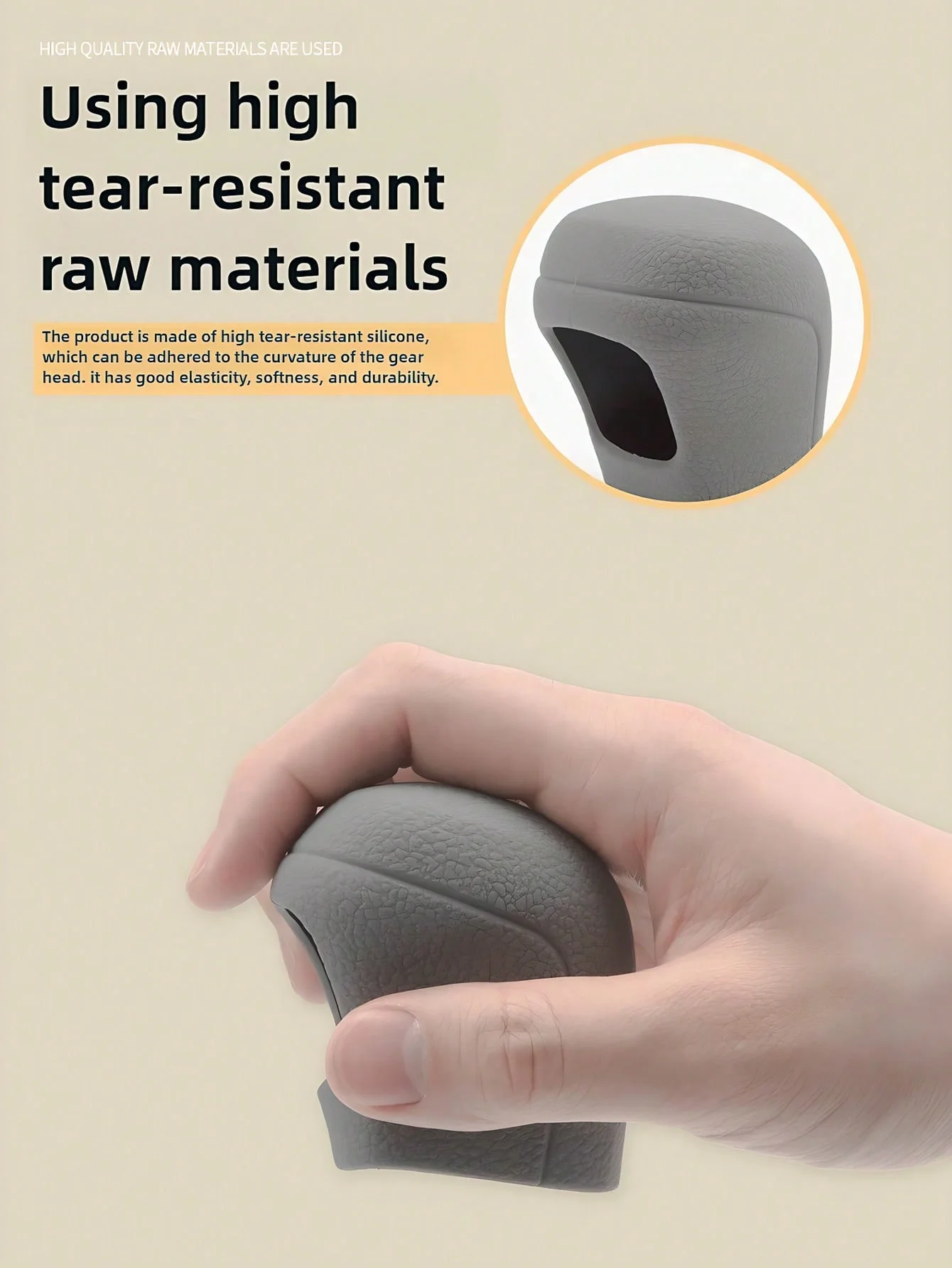 Capa universal de silicone para alavanca de câmbio – Design antiderrapante, adequada para Corolla, Camry, C-HR, Avalon, Lelink, Lingshang, Avalon e
