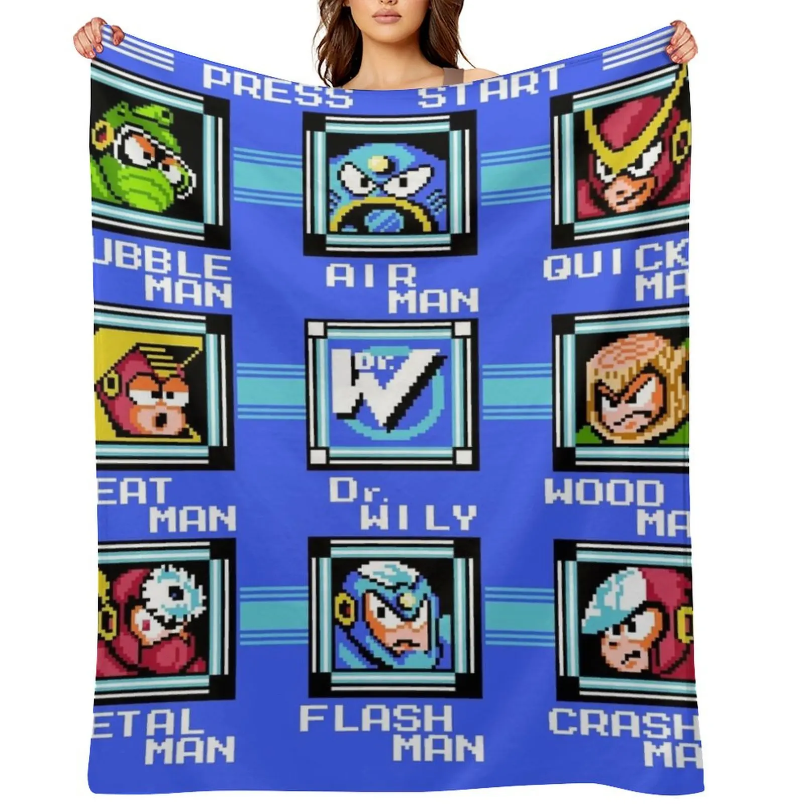 

Mega Man 2 - Stage Select Throw Blanket Sleeping Bag Soft Big sofa bed Thins Blankets