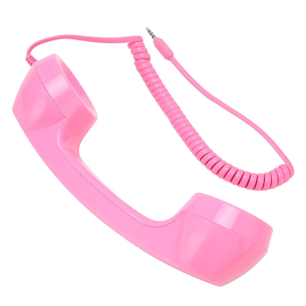 Multifunction Retro Phone Handset 3.5mm Microphone Speaker Handheld Cell Phone Receiver Retro Telephone Handset Computers