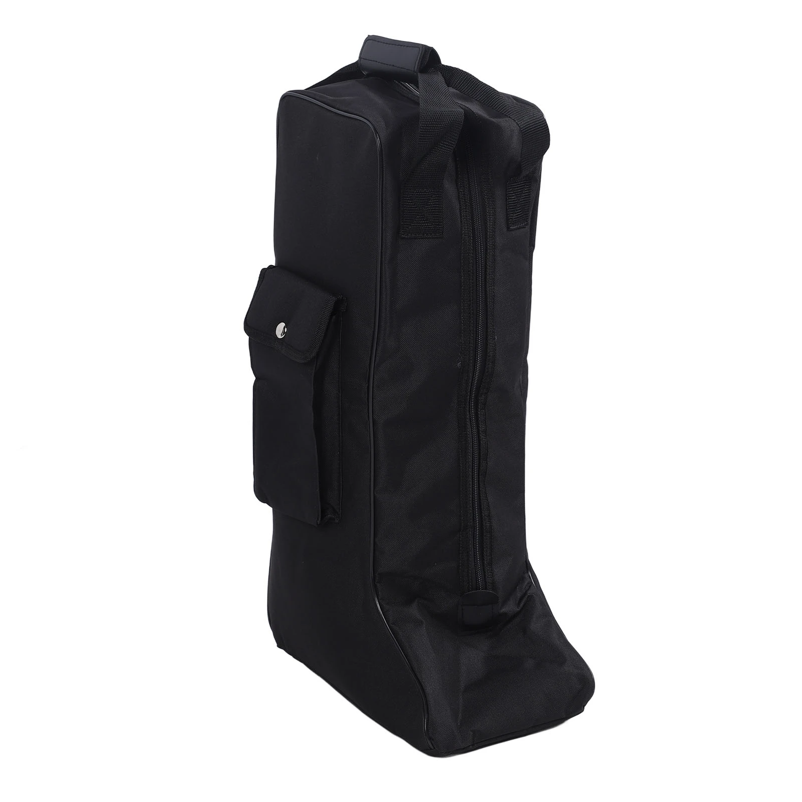 boot-bag-with-handle-oxford-cloth-and-leather-black-waterproof-portable-boots-storage-bag-for-cowboy-boots-snow-boots