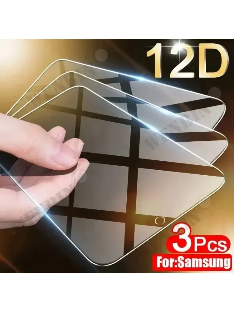 3 szt. Szkła Hartowanego do Samsung S25 S24 S23 S22 Ultra Plus A56 A55 A36 A35 A26 A16 A15, Folia Ochronna na Ekran, Pełna Ochrona Ekranu — 2