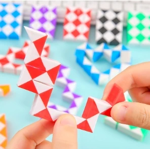3 cm kleine kubus Leuk en draaibaar Mini Intellectueel speelgoed Veelzijdig Opvouwbaar Klein 24-segment Magische liniaal Draag kindercadeau