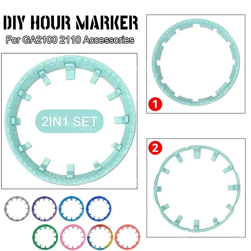 Casioak DIY Watch Scale Ring Index For GA2100 2110 2IN1 Hour Marker Dial Ring Refit Mod Modification Dial Watch Accessories