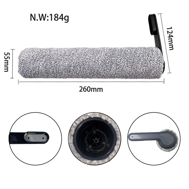 For Tineco Floor ONE S6/S6PRO Cordless Wet Dry Floor Washer Vacuum Cleaner Replacement HEPA Filters And Brush Roller Set