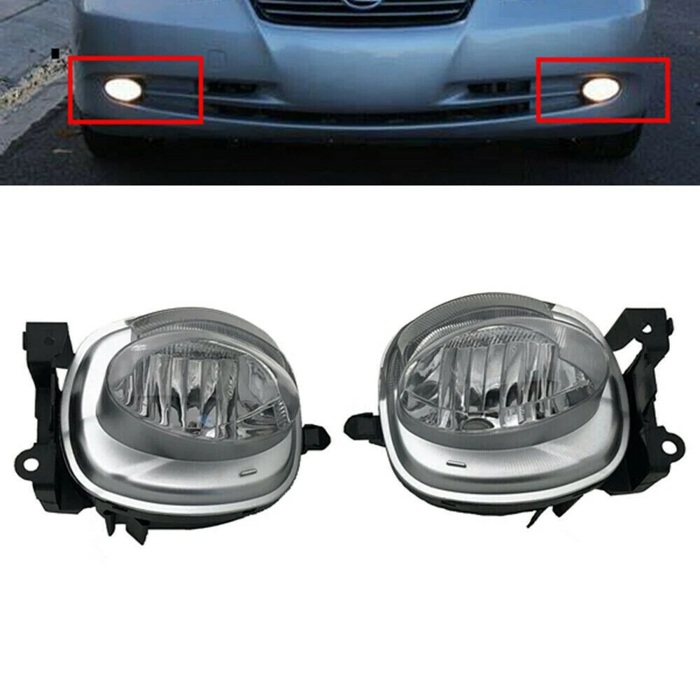 2Pcs Car Front Bumper Left Right Fog Lights Assembly Foglight with Bulb for Lexus ES350 GSV40 2007 2008 2009