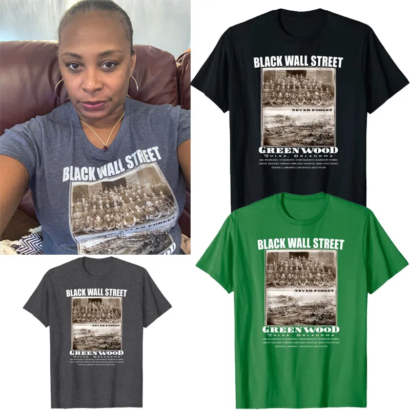 Black Wall Street - Vintage History Before and After Photos T-Shirt Vintage Tee Tops Gifts for Women Men Short Sleeve Clothing