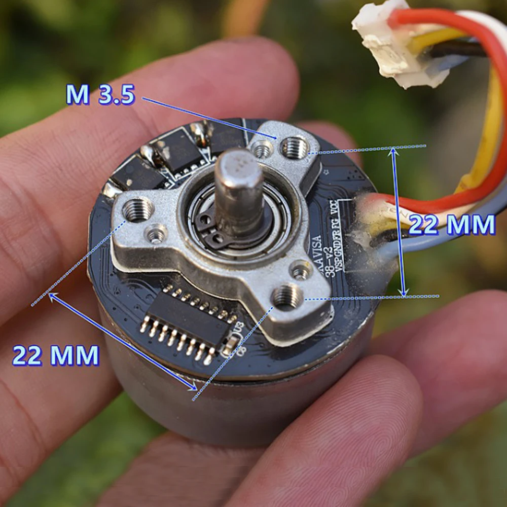 

TY3816B 37.4mm Brushless Motor DC12V 4250 RPM Large Torque Strong Forward and Reverse Mini DC Motor PWM Speed