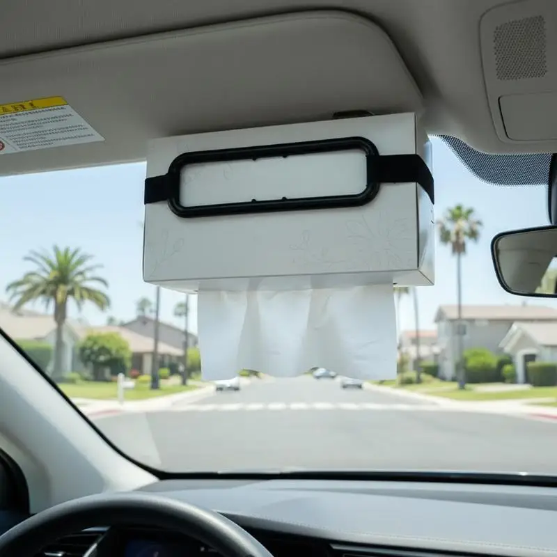 2026 NEW 1PCS Auto Hanging Paper Towel Frame Clip Sun Visor Seat Back Mount Tissue Box Holder Car Interior Storage Accessories