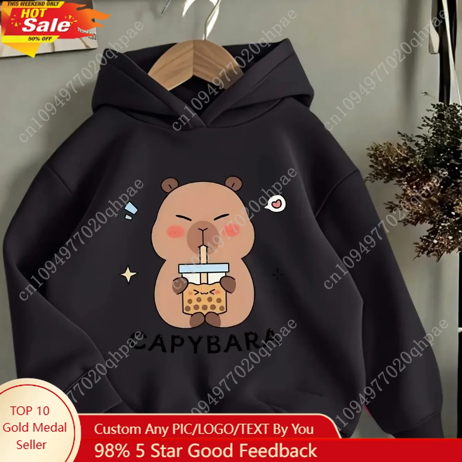

Cute Capybaras Autumn and Winter Kawaii Children's Clothes Are Comfortable Warm Winter Sweaters Are Fashionable for Boys Girls