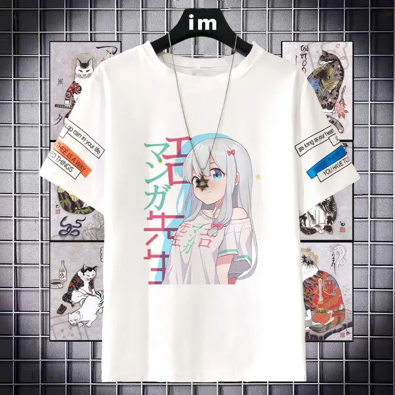 

My Sister Is A Yellow Manga Teacher Eromanga Heizun Sagiri Clothing Unisex Anime Merchandise Short Sleeve T-Shirt Trendy