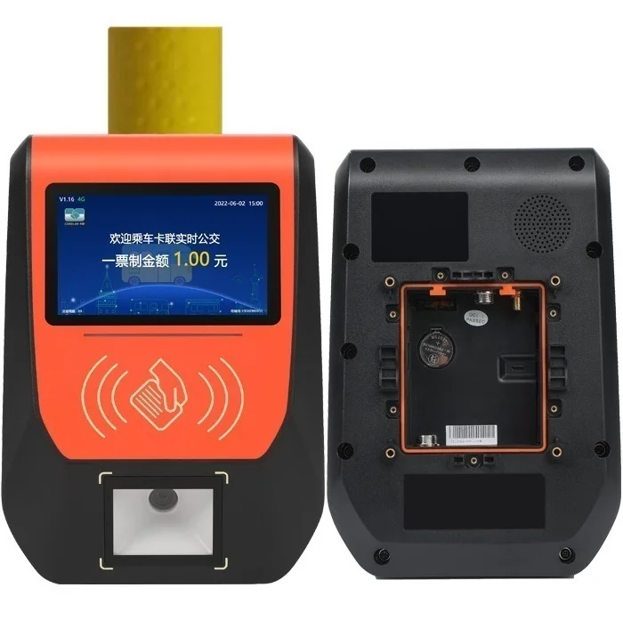 Terminal de control de acceso POS Android con lector NFC móvil y validador QR para entradas de autobuses BRT y urbanas