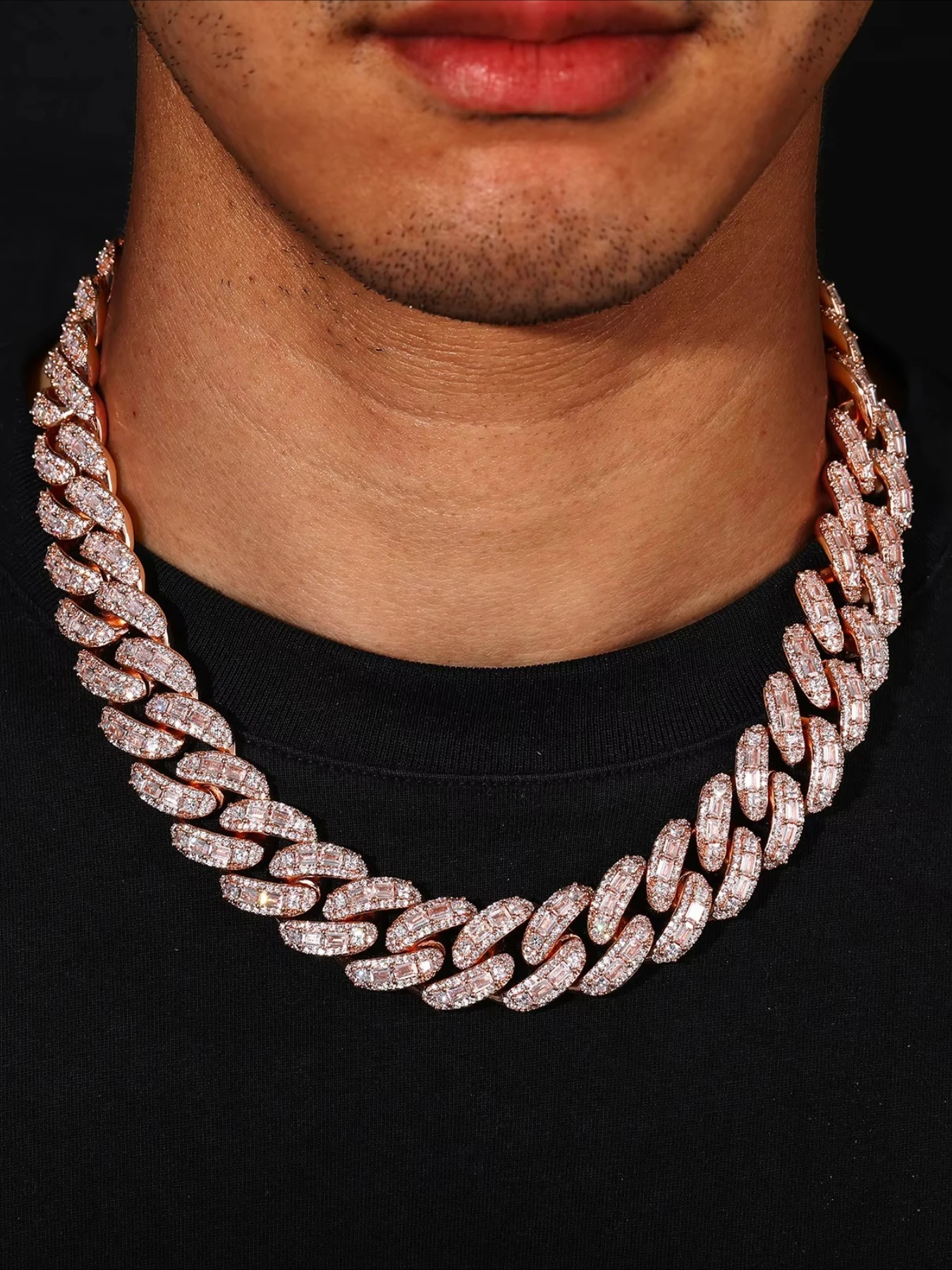 20Mm American Solid Cuban Necklace, Evenly Electroplated, Antioxidant and Not Easy To Fade, The First Choice for Hip Hop Lovers