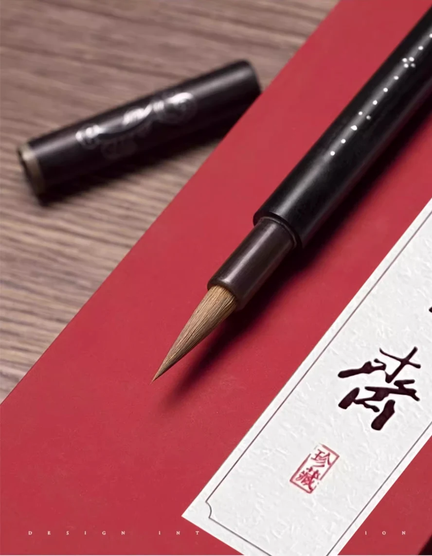 Wolf Hair Calligraphy Brush - Traditional Weasel Hair for Fine Lines & Detail Work | Advanced Chinese Writing & Painting Brush