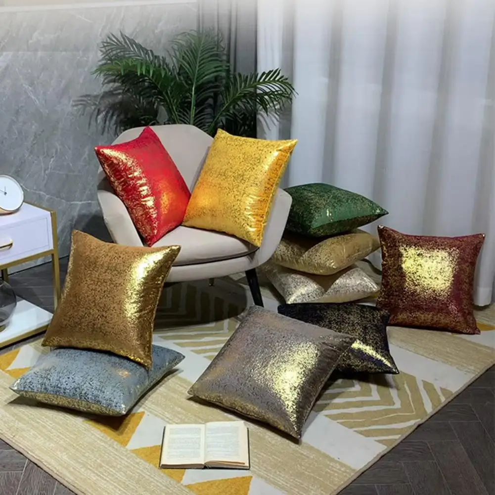 Hidden Zipper Pillowcase Soft Durable Square Throw Pillow Cover with Hidden Zipper for Easy Maintenance Decorative Cushion