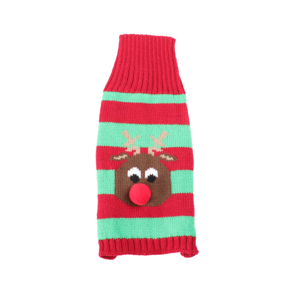 

Christmas Sweater Pet Clothes Stripe Design Comfortable Easy to Wear Outdoor Activities New Year Holiday Costumes Party Dog