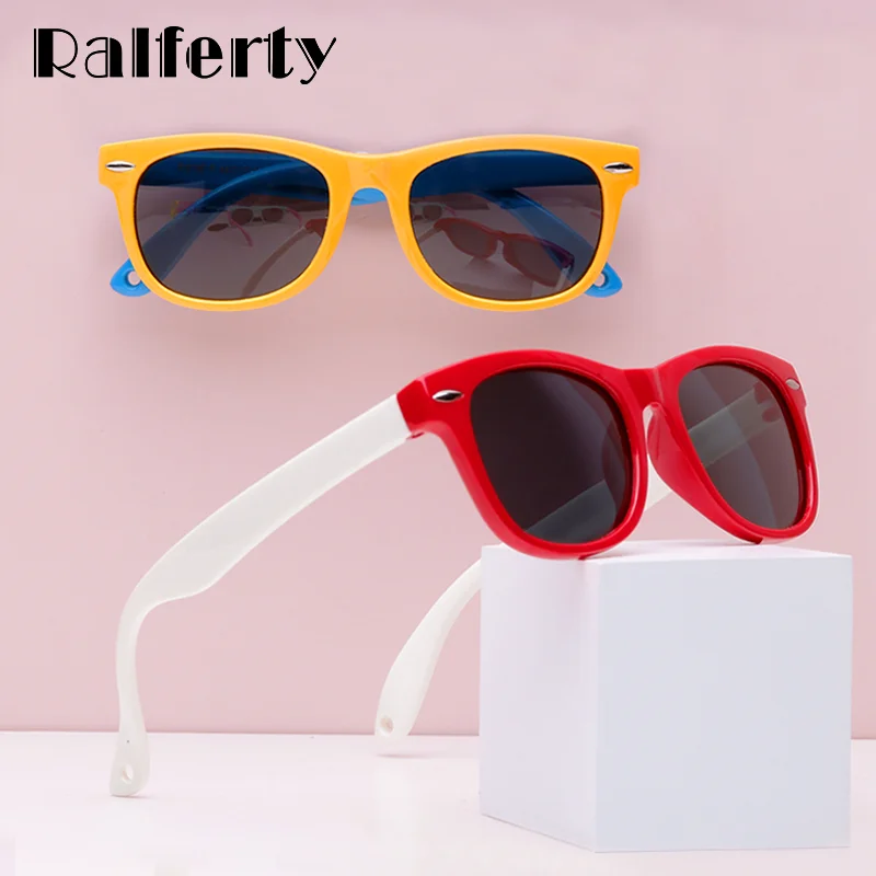 Ralferty TR90 Flexible Kids Sunglasses Polarized Child Baby Safety Sun Glasses UV400 Eyewear Infant oculos de sol 2025 Shades