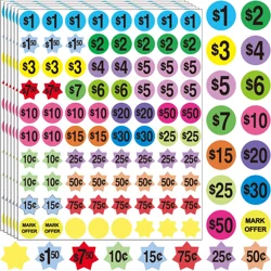 800 Pcs Price Stickers Garage Sale Stickers 3/4