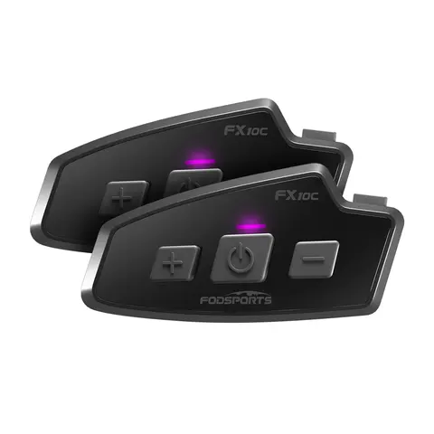 2шт Fodsports FX10C Мотоцикл Bluetooth Mesh Интерком Шлем Bluetooth Гарнитура, обмен музыкой, FM-радио, фоновый звук, 1000M.