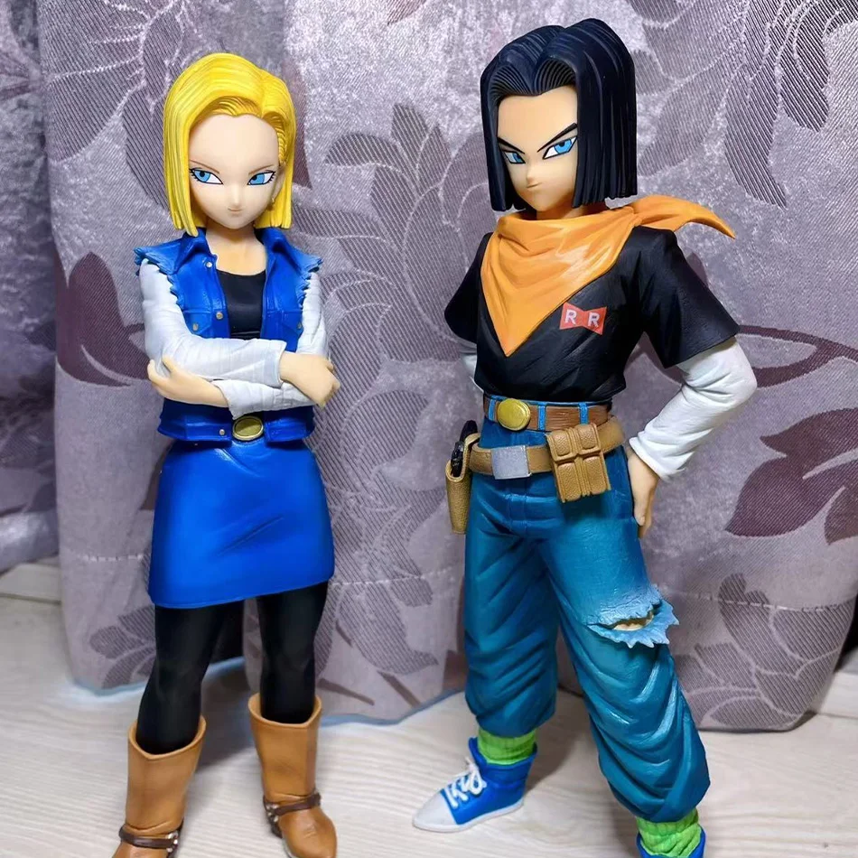 23CM Anime Dragon Ball Z Android 17 18 Figur Android 18 PVC Actionfiguren Sammlermodell Spielzeug für Kinder Weihnachtsgeschenke