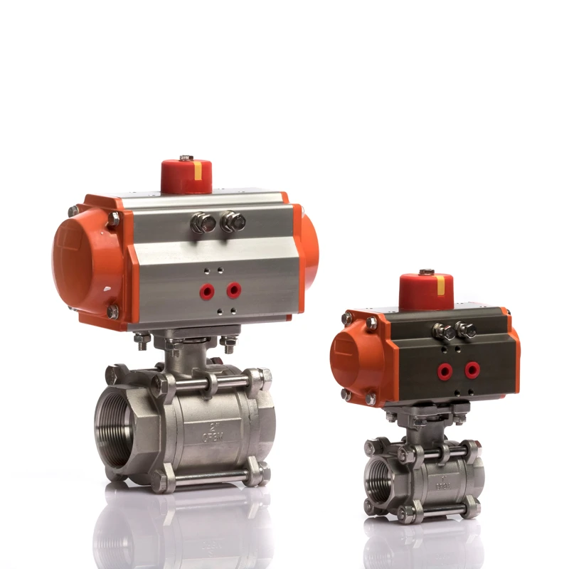 KLQD brand 2 inch size pneumatic actuated stainless steel material ball valve