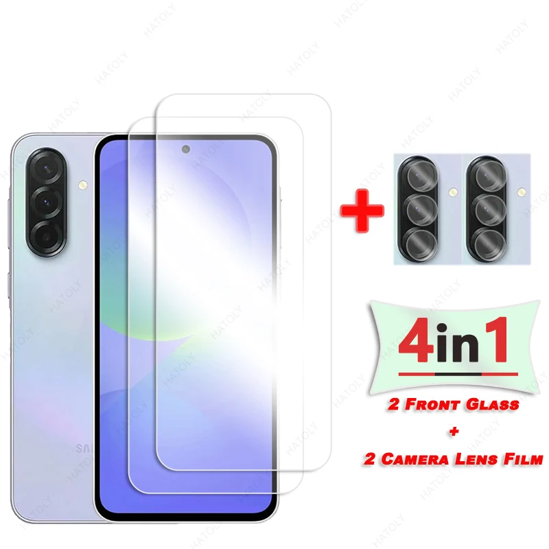 For Samsung Galaxy A36 5G Glass HD Clear Protective Film For Samsung A56 5G Tempered Screen Protector Camera Lens Protector