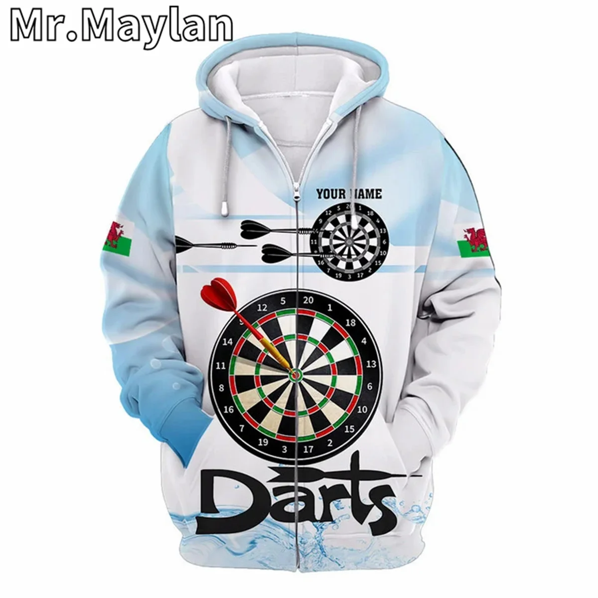 PERSONALIZED NAME LOVE DARTS Sport 3D Unisex Hoodie Men/Women Sweatshirt Streetwear Zip Pullover Casual Jacket Tracksuits S-0602