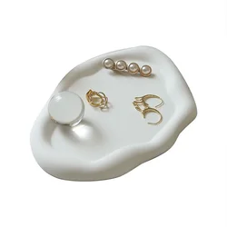 Gypsum Jewelry Display Tray Jewelry Holder Organizer Storage Irregular Disk Plate Ring Bracelet Necklace Jewelry Decoration