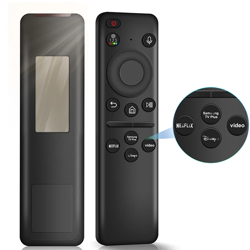Solar Voice Remote Control Compatible with Samsung Smart TVs Neo QLED OLED Smart TV Replacement Rechargeable Voice Remote